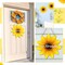 Unfinished Sunflower Wood Cutout Sunflower Sign Cutouts Sunflower Wood Door Hanger with 2.2 Yards Natural Rope for DIY Painting Hanging Welcome Sign Spring Summer Home Decoration (4)